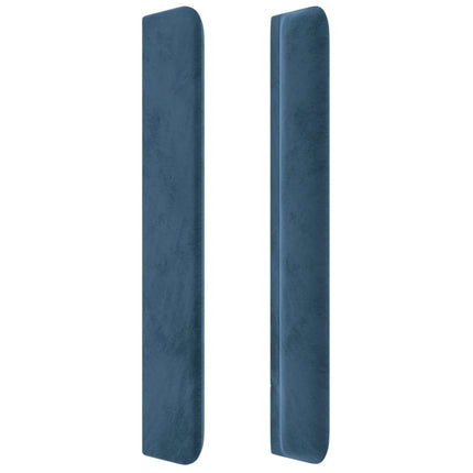 Testiera ad Orecchio Blu Scuro 147x16x118/128 cm in Velluto