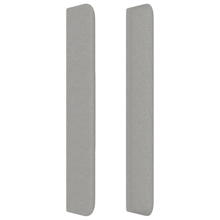 Testiera ad Orecchio Grigio Chiaro 83x16x118/128 cm in Tessuto