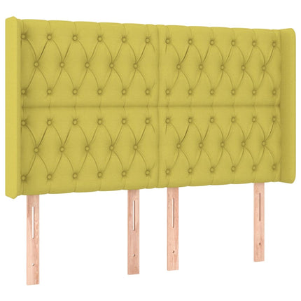 Testiera ad Orecchio Verde 147x16x118/128 cm in Tessuto