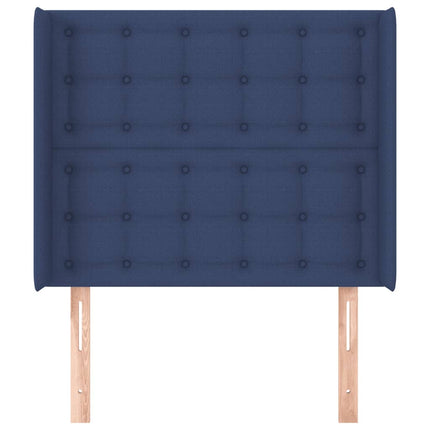 Testiera ad Orecchio Blu 93x16x118/128 cm in Tessuto