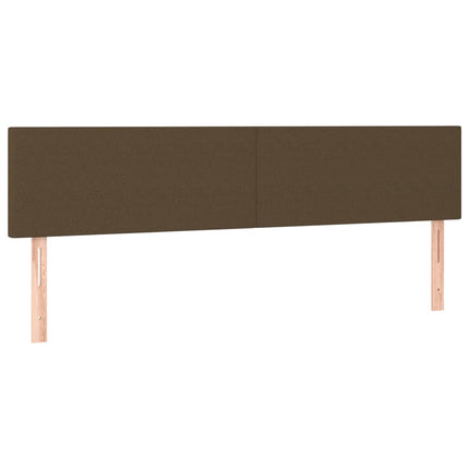 Testiera a LED Marrone Scuro 160x5x78/88 cm in Tessuto