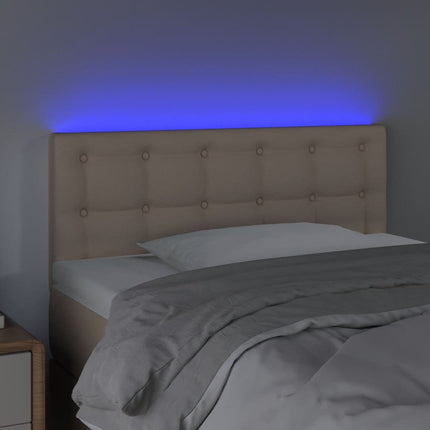 Testiera Cappuccino a LED 90x5x78/88 cm in Similpelle