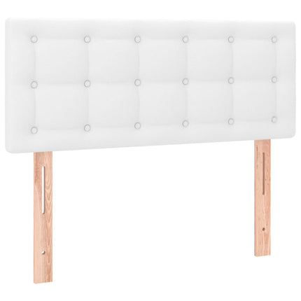Testiera Bianco a LED 100x5x78/88 cm in Similpelle