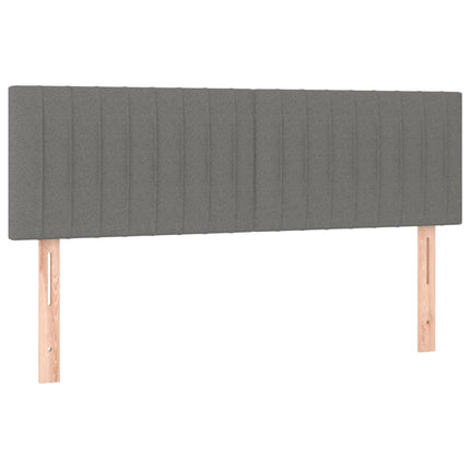 Testiera a LED Grigio Scuro 144x5x78/88 cm in Tessuto