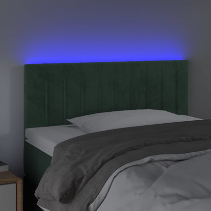 Testiera a LED Verde scuro 90x5x78/88 cm in Similpelle