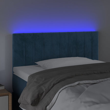 Testiera a LED Blu scuro 90x5x78/88 cm in Tessuto