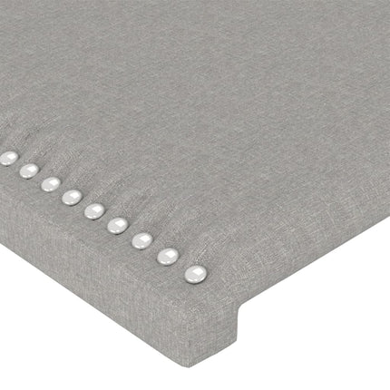 Testiera Grigio Chiaro a LED 103x16x78/88 cm in Tessuto