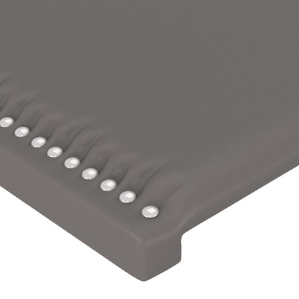 Testiera a LED Grigio 103x16x78/88 cm in Similpelle