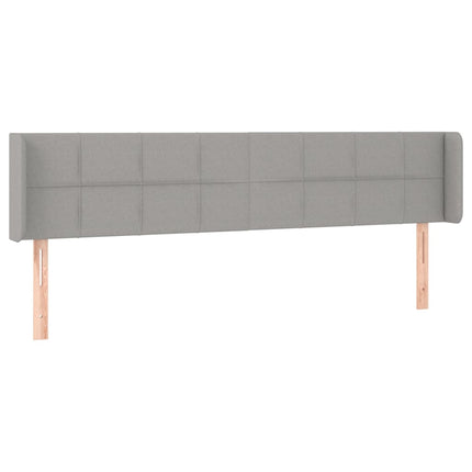 Testiera a LED Grigio Chiaro 163x16x78/88 cm in Tessuto