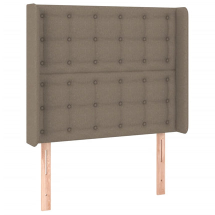 Testiera a LED Tortora 83x16x118/128 cm in Tessuto