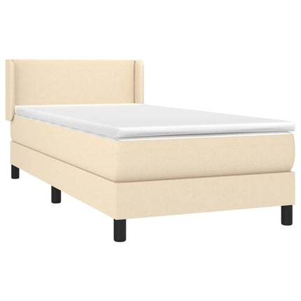 Giroletto a Molle con Materasso Crema 80x200 cm inTessuto