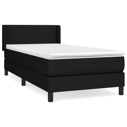 Giroletto a Molle con Materasso Nero 100x200 cm in Tessuto