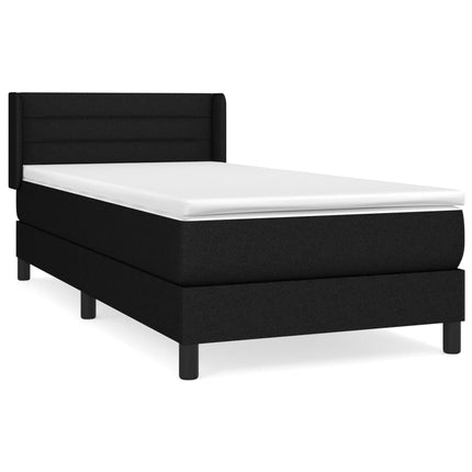 Giroletto a Molle con Materasso Nero 90x190 cm in Tessuto