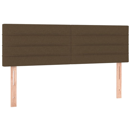 Giroletto a Molle con Materasso Marrone Scuro 140x200cm Tessuto