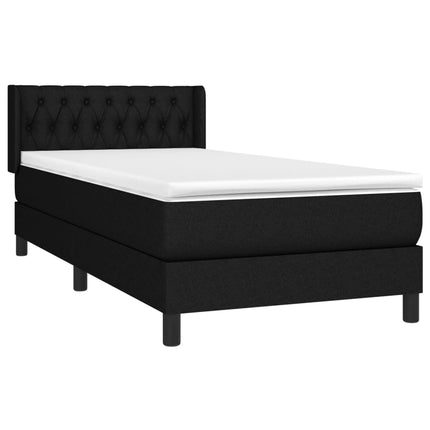Giroletto a Molle con Materasso Nero 100x200 cm in Tessuto