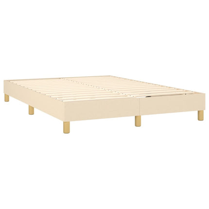 Giroletto a Molle con Materasso Crema 140x19 cm in Tessuto