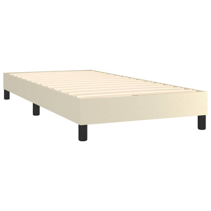 Giroletto a Molle con Materasso Crema 90x200 cm in Similpelle