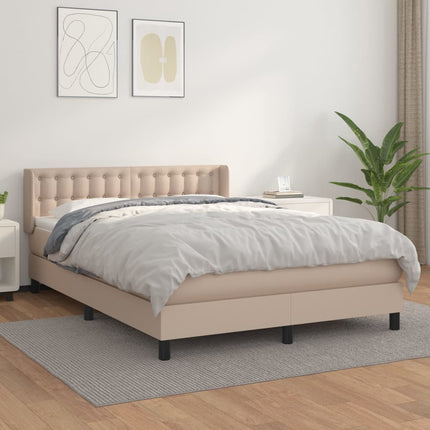 Giroletto a Molle con Materasso Cappuccino 140x190cm Similpelle