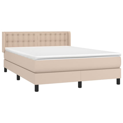 Giroletto a Molle con Materasso Cappuccino 140x200cm Similpelle