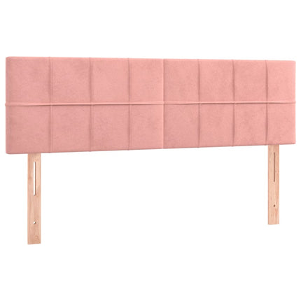 Giroletto a Molle con Materasso Rosa 140x190 cm in Velluto