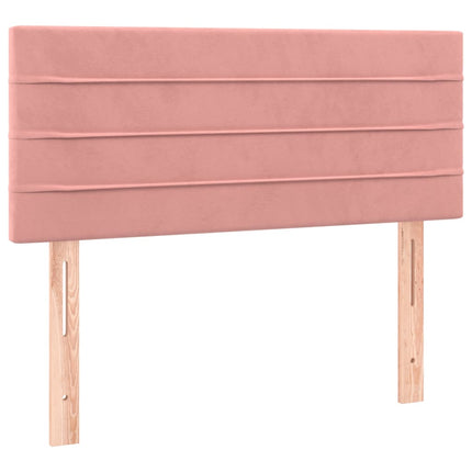 Giroletto a Molle con Materasso Rosa 90x190 cm in Velluto