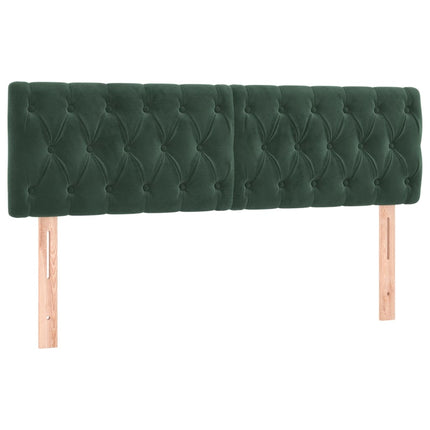 Giroletto a Molle con Materasso Verde Scuro 160x200 cm Velluto