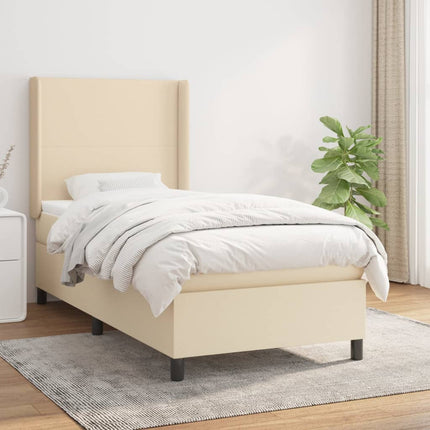 Giroletto a Molle con Materasso Crema 90x200 cm inTessuto