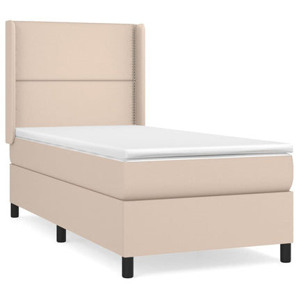 Giroletto a Molle con Materasso Cappuccino 100x200cm Similpelle