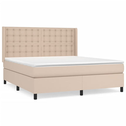 Giroletto a Molle con Materasso Cappuccino 180x200cm Similpelle