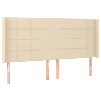Letto a Molle Materasso e LED bianco 200x200cm in Tessuto