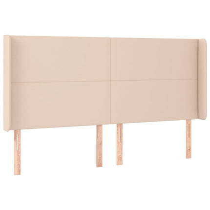 Giroletto Molle Materasso e LED Cappuccino 160x200cm Similpelle