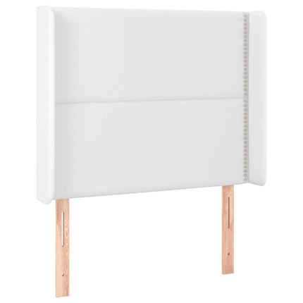 Giroletto Molle con Materasso e LED Bianco 90x200 cm Similpelle