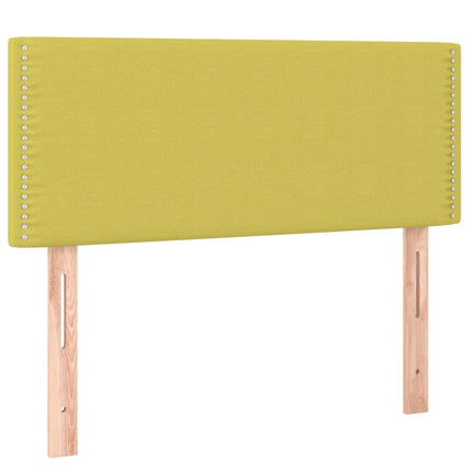 Letto a Molle con Materasso e LED Verde 100x200cm in Tessuto
