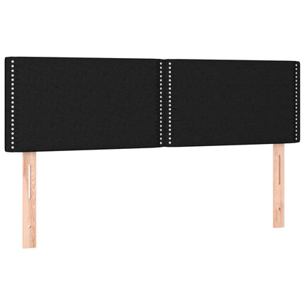 Letto a Molle con Materasso e LED Nero 140x200 cm in Tessuto
