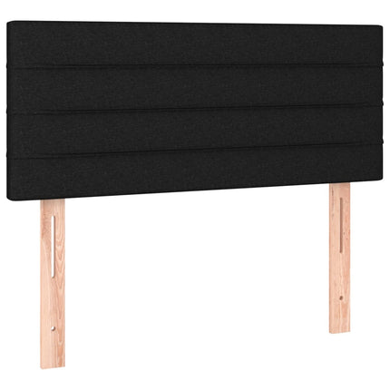 Letto a Molle con Materasso e LED Nero 80x200 cm in Tessuto