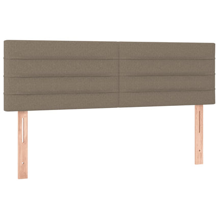 Letto a Molle con Materasso e LED Tortora 140x190 cm in Tessuto
