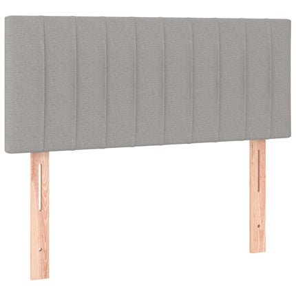 Letto a Molle Materasso e LED Grigio Chiaro 90x190 cm Tessuto