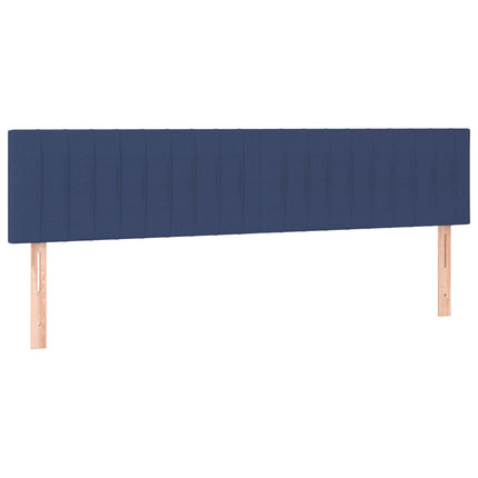 Letto a Molle con Materasso e LED Blu 160x200 cm in Tessuto