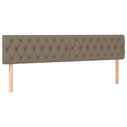 Letto a Molle Materasso e LED tortora 200x200cm in Tessuto
