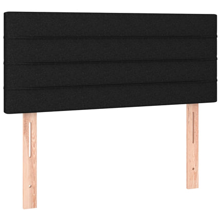 Letto a Molle con Materasso e LED Nero 100x200 cm in Tessuto