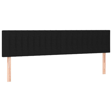 Letto a Molle Materasso e LED Nero 200x200cm in Tessuto