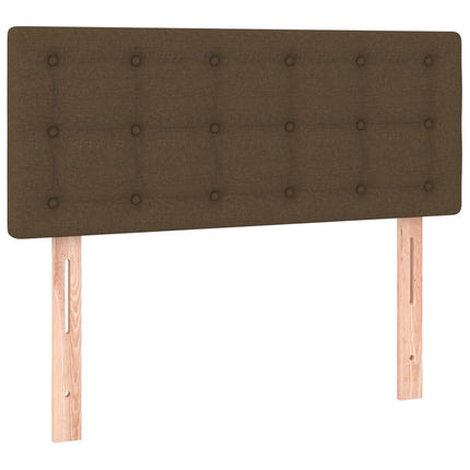 Letto a Molle Materasso e LED Marrone Scuro 100x200 cm Tessuto