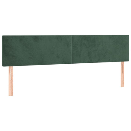 Letto a Molle con Materasso e LED Verde Scuro 180x200cm Velluto