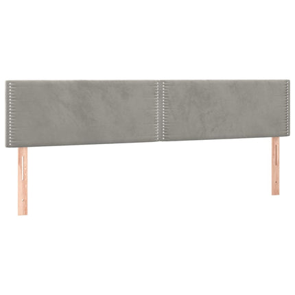 Letto a Molle Materasso e LED Grigio Chiaro 180x200 cm Velluto