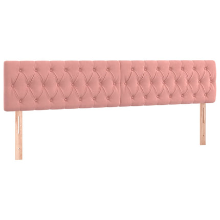 Letto a Molle con Materasso e LED Rosa 200x200 cm in Velluto