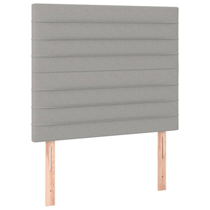Letto a Molle Materasso e LED Grigio Chiaro 120x200 cm Tessuto