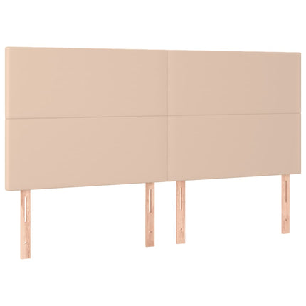 Giroletto Molle Materasso e LED Cappuccino 180x200cm Similpelle