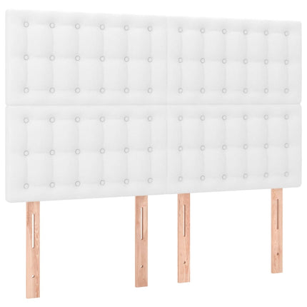 Giroletto Molle con Materasso e LED Bianco 140x200cm Similpelle