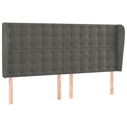Letto a Molle con Materasso e LED Grigio Scuro 180x200 cm