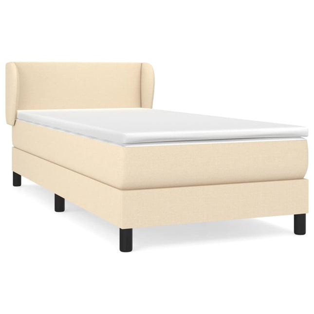 Giroletto a Molle con Materasso Crema 100x200 cm in Tessuto